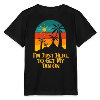 Ici pour obtenir mon bronzage sur les bains de soleil Beach Tanning - T-shirt bio MINI CREATOR Stanley/Stella Enfant - noir - Devant - Mikhail (115cm)