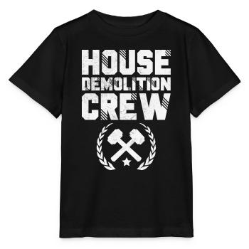 Wrecking Machine Construction Vehicle House - Stanley/Stella MINI CREATOR Kids’ T-Shirt - black - Front - Mikhail (115cm)