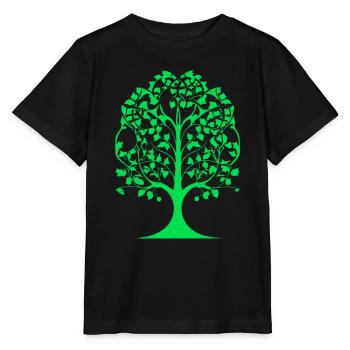 green tree - Stanley/Stella MINI CREATOR Kids’ T-Shirt - black - Front - Mikhail (115cm)