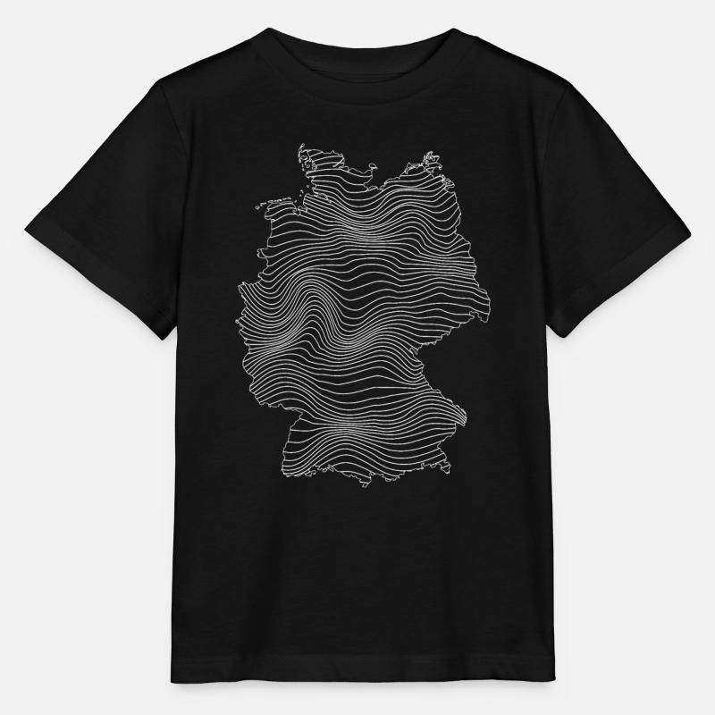 Germany Abstract Map - Stanley/Stella MINI CREATOR Kids’ T-Shirt - black