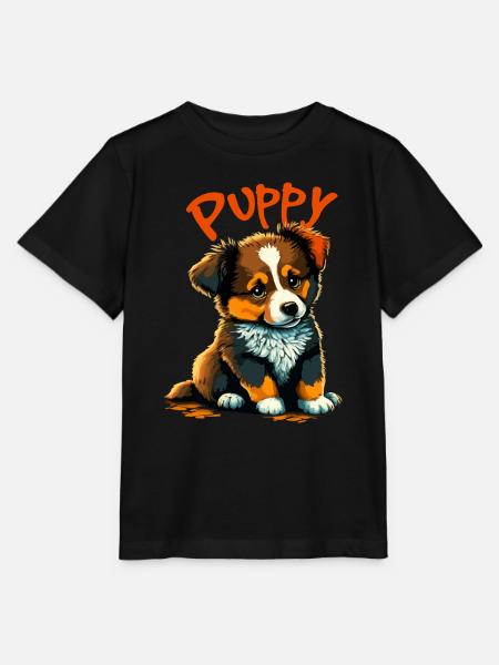 Puppy 1 Hundewelpe - Stanley/Stella Kinder T-Shirt MINI CREATOR - Schwarz