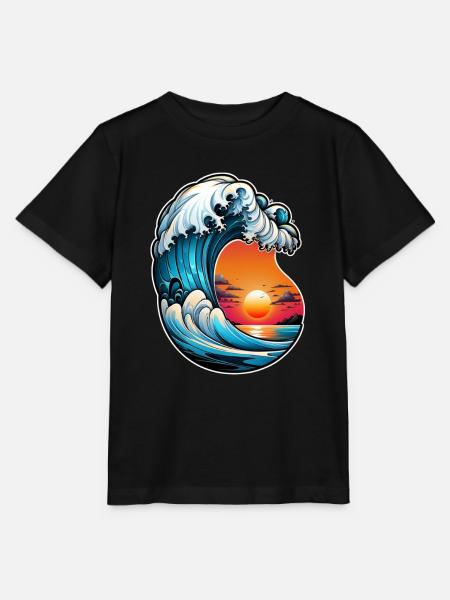 Wave - Sommer - Urlaub - Stanley/Stella Kinder T-Shirt MINI CREATOR - Schwarz