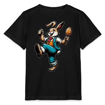 Osterhase singend - Stanley/Stella Kinder T-Shirt MINI CREATOR  - Schwarz - Vorne - Mikhail (115cm)