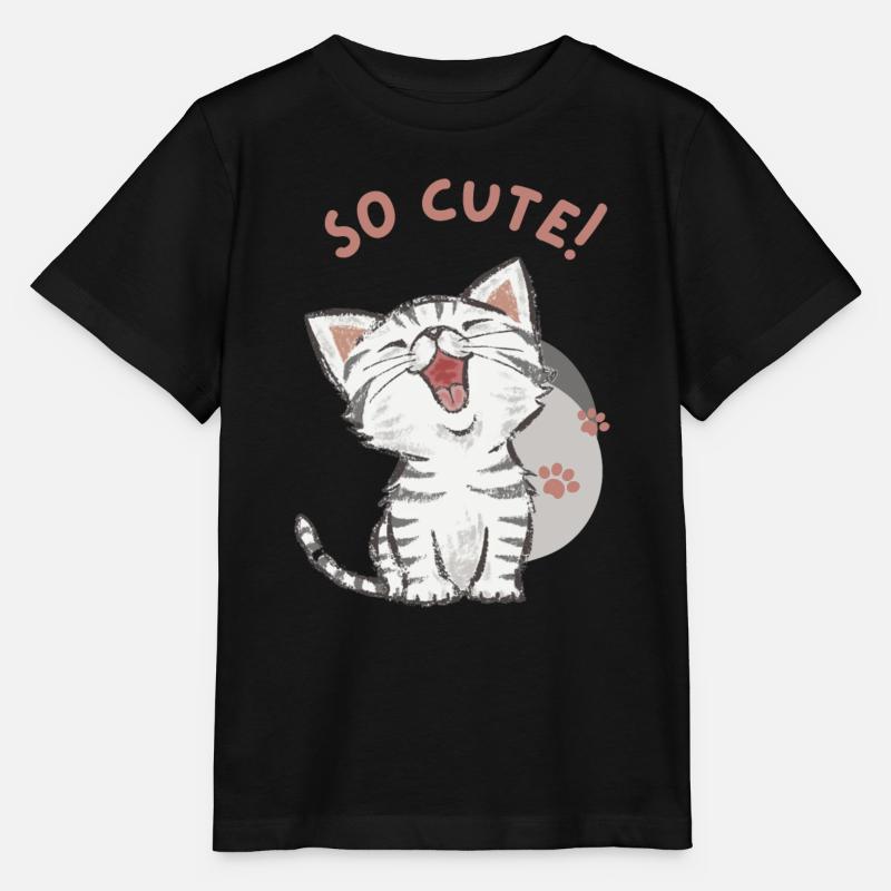 Chat - Trop mignon ! - T-shirt bio MINI CREATOR Stanley/Stella Enfant - noir