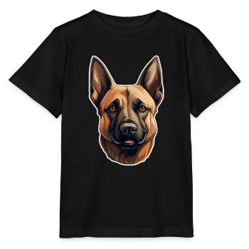Belgian Malinois - Stanley/Stella Kinder T-Shirt MINI CREATOR  - Schwarz - Vorne - Mikhail (115cm)