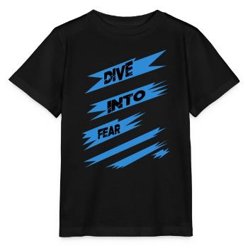 Citation d’audace geek résilient courage face aux peurs - T-shirt bio MINI CREATOR Stanley/Stella Enfant - noir - Devant - Mikhail (115cm)