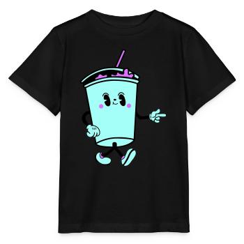 Boisson Dessin Animé - T-shirt bio MINI CREATOR Stanley/Stella Enfant - noir - Devant - Mikhail (115cm)