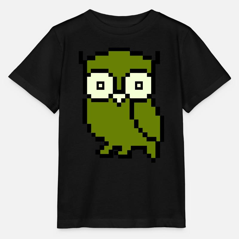 Couleur du pixel hibou - T-shirt bio MINI CREATOR Stanley/Stella Enfant - noir