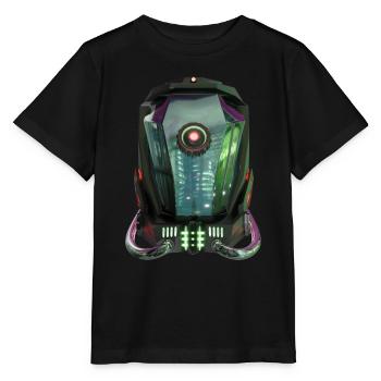 Futuristic Robotic Helmet - Stanley/Stella MINI CREATOR Kids’ T-Shirt - black - Front - Mikhail (115cm)