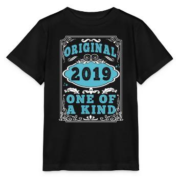 Original 2019 Vintage retro. Tshirt anniversaire 2 - T-shirt bio MINI CREATOR Stanley/Stella Enfant - noir - Devant - Mikhail (115cm)