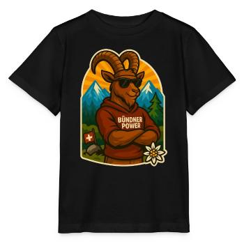Puissance des Grisons - T-shirt bio MINI CREATOR Stanley/Stella Enfant - noir - Devant - Mikhail (115cm)