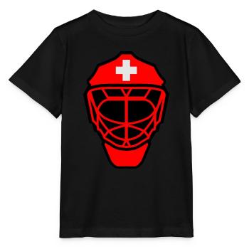Hockey Goalie Mask Suisse - T-shirt bio MINI CREATOR Stanley/Stella Enfant - noir - Devant - Mikhail (115cm)