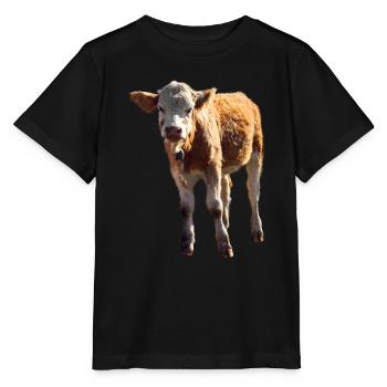 cow cow calf calf beef - Stanley/Stella MINI CREATOR Kids’ T-Shirt - black - Front - Mikhail (115cm)