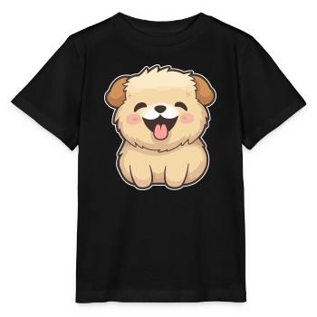 Süßer kleiner Hund Welpe Kind Baby Geschenk Hunde - Stanley/Stella Kinder T-Shirt MINI CREATOR  - Schwarz - Vorne - Mikhail (115cm)