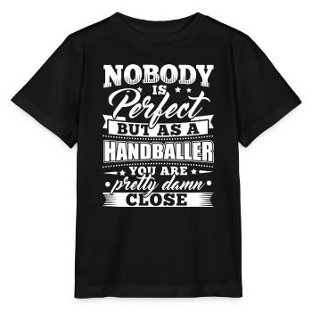 shirt handball drôle de handball Y'a personne de parfait - T-shirt bio MINI CREATOR Stanley/Stella Enfant - noir - Devant - Mikhail (115cm)