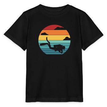 Diving mask Diving fins Goggles Diver - Stanley/Stella MINI CREATOR Kids’ T-Shirt - black - Front - Mikhail (115cm)