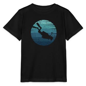 Diving fins Goggles Diving mask Diver Diver - Stanley/Stella MINI CREATOR Kids’ T-Shirt - black - Front - Mikhail (115cm)