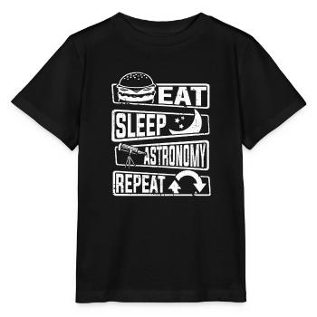 Manger dormir Astronomie Répéter Astronomie Photographe - T-shirt bio MINI CREATOR Stanley/Stella Enfant - noir - Devant - Mikhail (115cm)