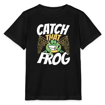 Catch That Frog Tree Frog Toad Tadpole - Stanley/Stella MINI CREATOR Kids’ T-Shirt - black - Front - Mikhail (115cm)