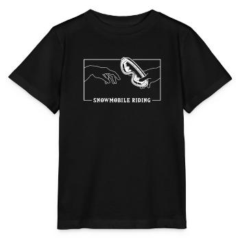 Michelangelo Création d’Adam Snowmobile Driver - T-shirt bio MINI CREATOR Stanley/Stella Enfant - noir - Devant - Mikhail (115cm)
