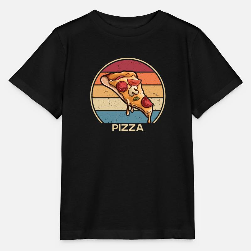Retro Pizza Plateau Pizza Four Pizza Pizza Lovers - T-shirt bio MINI CREATOR Stanley/Stella Enfant - noir