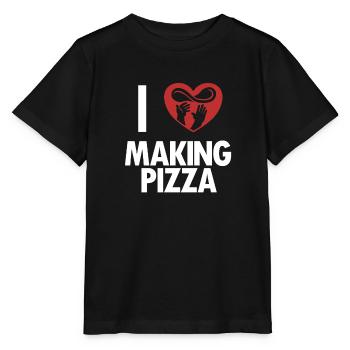 J’adore faire pizza plateau pizza pizza four pizza pizza - T-shirt bio MINI CREATOR Stanley/Stella Enfant - noir - Devant - Mikhail (115cm)