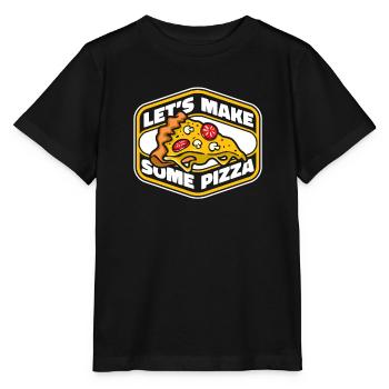 Faisons de la pizza plateau de pizza pizza pizza four pizza - T-shirt bio MINI CREATOR Stanley/Stella Enfant - noir - Devant - Mikhail (115cm)