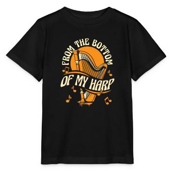 Du bas de ma harpe Harpe Harpe musicale Harpe - T-shirt bio MINI CREATOR Stanley/Stella Enfant - noir - Devant - Mikhail (115cm)