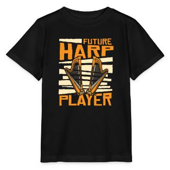Future Harp Player Harp Music Harp Harp Harp Player - Stanley/Stella MINI CREATOR Kids’ T-Shirt - black - Front - Mikhail (115cm)