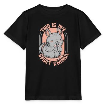 C’est mon animal à queue courte longue queue - T-shirt bio MINI CREATOR Stanley/Stella Enfant - noir - Devant - Mikhail (115cm)