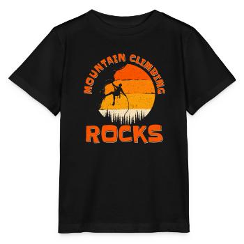 Mountain Climbing Rocks Sportklettern - Stanley/Stella Kinder T-Shirt MINI CREATOR  - Schwarz - Vorne - Mikhail (115cm)