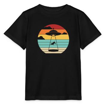 Conspiration extraterrestre OVNI - T-shirt bio MINI CREATOR Stanley/Stella Enfant - noir - Devant - Mikhail (115cm)