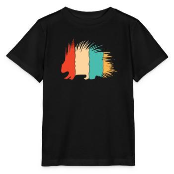Retro Hystricidae Stacheltier Nordamerika - Stanley/Stella Kinder T-Shirt MINI CREATOR  - Schwarz - Vorne - Mikhail (115cm)