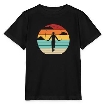 Vitesse de saut rétro saut saut professionnel - T-shirt bio MINI CREATOR Stanley/Stella Enfant - noir - Devant - Mikhail (115cm)