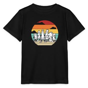 Retro Queen Player Grand maître professionnel des échecs - T-shirt bio MINI CREATOR Stanley/Stella Enfant - noir - Devant - Mikhail (115cm)