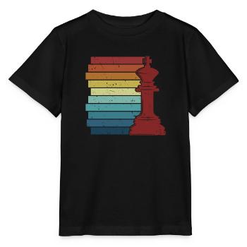 Retro Grandmaster Queen Player Échecs professionnels - T-shirt bio MINI CREATOR Stanley/Stella Enfant - noir - Devant - Mikhail (115cm)