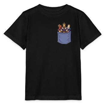 Chess Chest Pocket Player Grandmaster Queen Chess - T-shirt bio MINI CREATOR Stanley/Stella Enfant - noir - Devant - Mikhail (115cm)