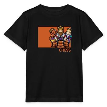 Chess Doodle Chinese Hanzi Queen Player - T-shirt bio MINI CREATOR Stanley/Stella Enfant - noir - Devant - Mikhail (115cm)