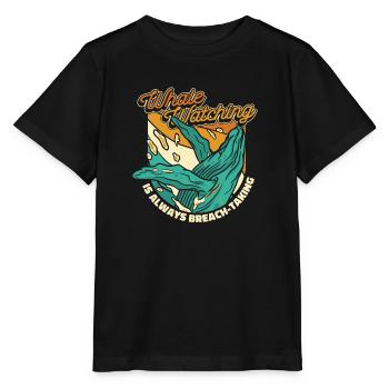 Whale Watching ist immer ein Durchbruchs-Whale - Stanley/Stella Kinder T-Shirt MINI CREATOR  - Schwarz - Vorne - Mikhail (115cm)