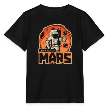 Allons sur Mars Taikonaut Cosmonaut Spaceship - T-shirt bio MINI CREATOR Stanley/Stella Enfant - noir - Devant - Mikhail (115cm)