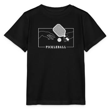 Michelangelo Création d’Adam Pickleball - T-shirt bio MINI CREATOR Stanley/Stella Enfant - noir - Devant - Mikhail (115cm)