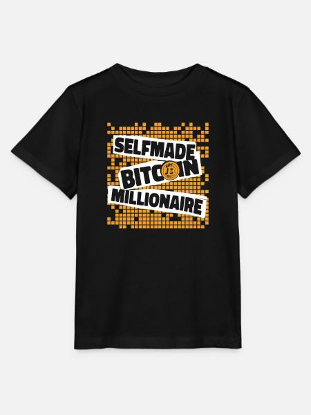 Selfmade Bitcoin Millionaire Blockchain Crypto - Stanley/Stella Kinder T-Shirt MINI CREATOR - Schwarz