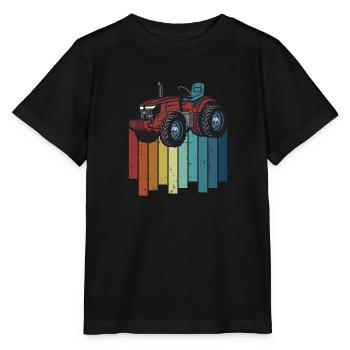 Retro Farmer Agriculture Organic Farmer Agricultural Economist - Stanley/Stella MINI CREATOR Kids’ T-Shirt - black - Front - Mikhail (115cm)