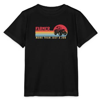 Farmer more than a Job Agriculture Organic Farmer - Stanley/Stella MINI CREATOR Kids’ T-Shirt - black - Front - Mikhail (115cm)