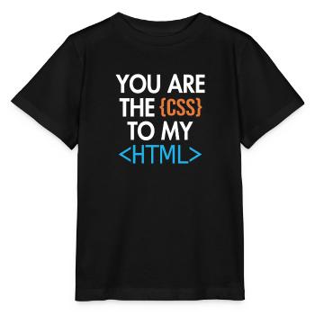 Vous êtes le CSS de mon HTML Developer Coder - T-shirt bio MINI CREATOR Stanley/Stella Enfant - noir - Devant - Mikhail (115cm)