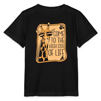 The High Side Of Life African Giraffidae Nubian - Stanley/Stella MINI CREATOR Kids’ T-Shirt - black - Front - Mikhail (115cm)