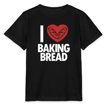 I love Baking Bread Bread Maker Bread Dough Bread - Stanley/Stella MINI CREATOR Kids’ T-Shirt - black - Front - Mikhail (115cm)
