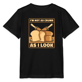 Pas aussi miette que j’en ai l’air Pâte à pain pour machine à pain - T-shirt bio MINI CREATOR Stanley/Stella Enfant - noir - Devant - Mikhail (115cm)
