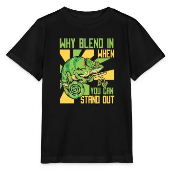 Warum sich einfügen, wenn Sie sich von Panther abheben können - Stanley/Stella Kinder T-Shirt MINI CREATOR  - Schwarz - Vorne - Mikhail (115cm)