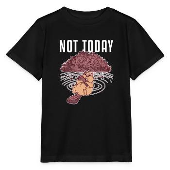 Pas aujourd’hui Ricin eurasien d’Amérique du Nord - T-shirt bio MINI CREATOR Stanley/Stella Enfant - noir - Devant - Mikhail (115cm)